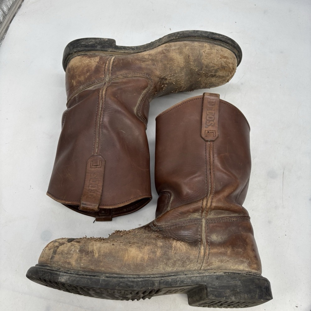 Red Wing Pecos Boots Mens 11.5 E Brown Leather Steel Toe Work PT91 USA Made 2231 - Picture 4 of 14